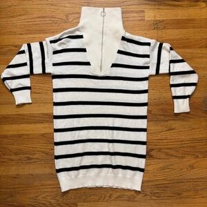 Striped turtle neck dress